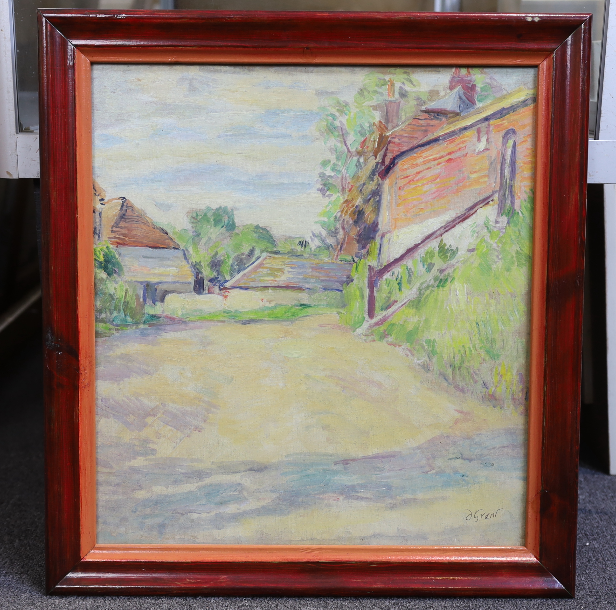 Duncan Grant (British, 1885-1978), 'Firle Village 1965', oil on board, 44 x 39.5cm